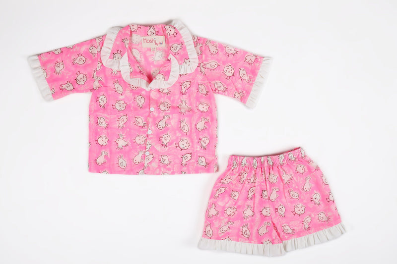 Chirpy Bird (Block Print) Lounge wear