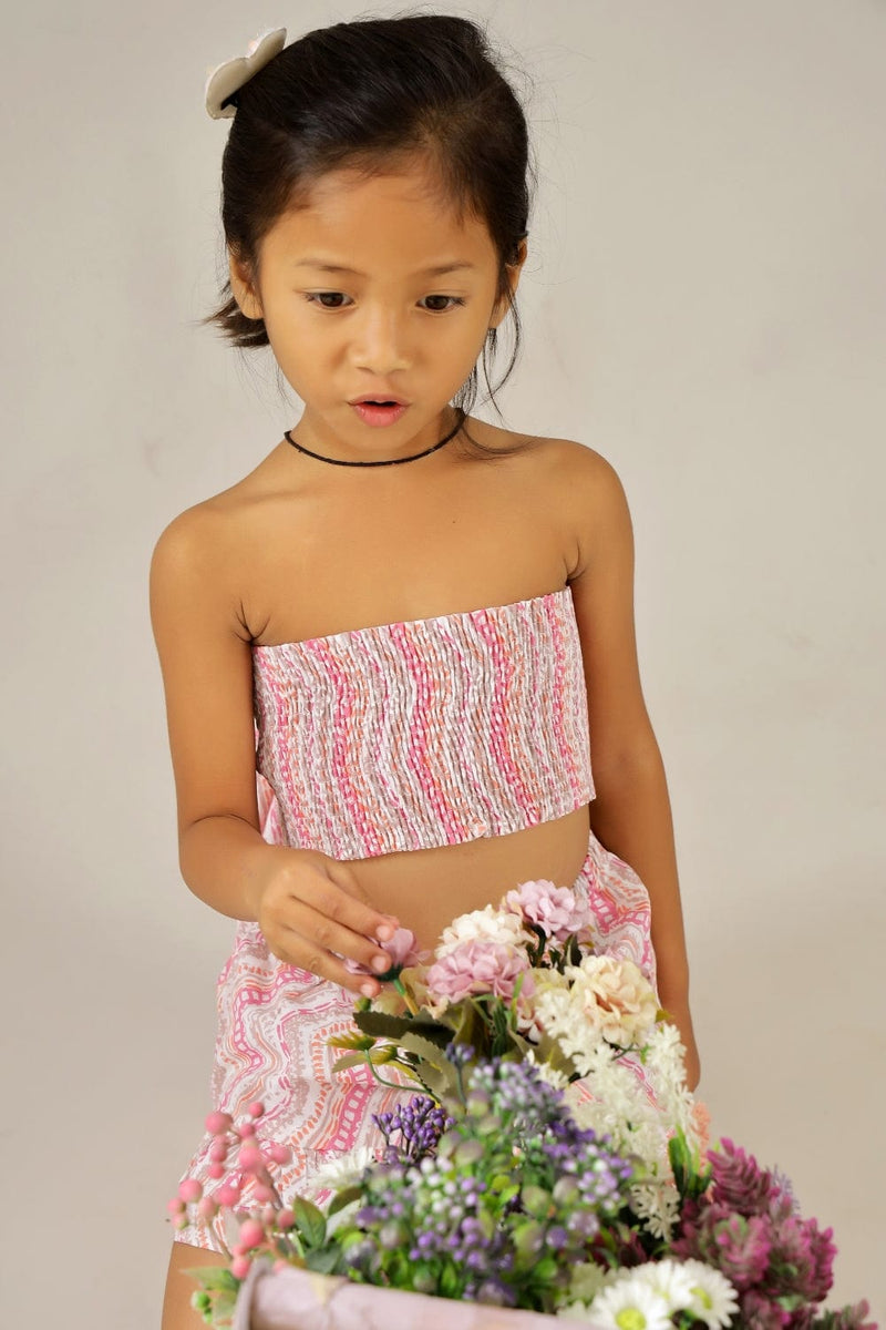 PINK SMOCKED BEACH WEAR CO-ORD SET