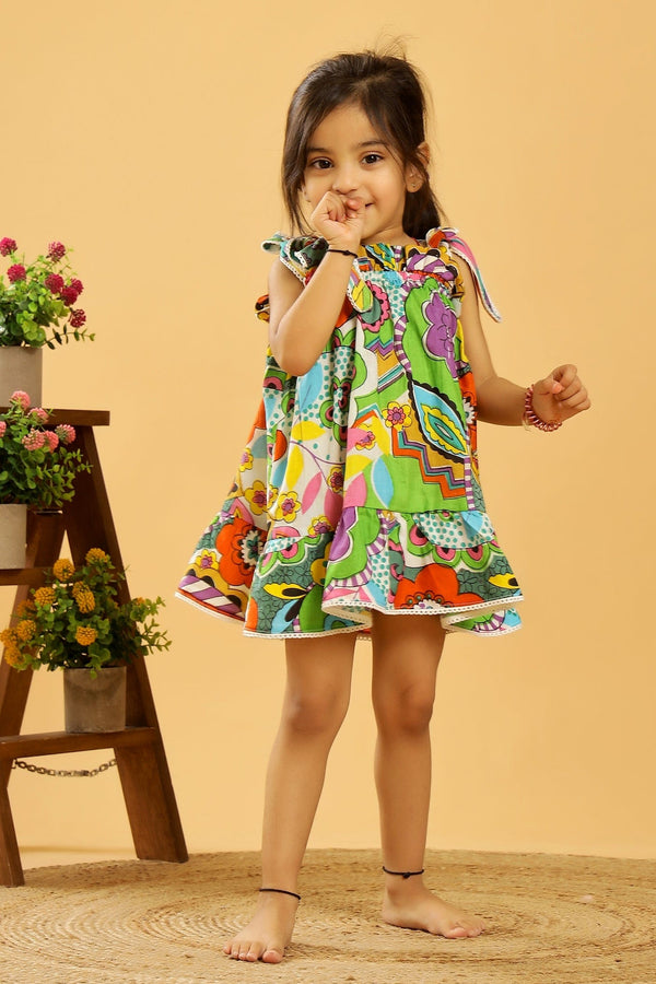 MULTICOLOR PINAFORE FROCK