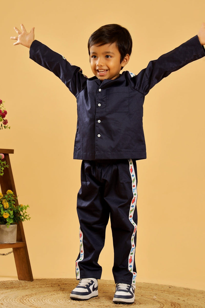 Midnight Blue Dino Unisex Co-ord set