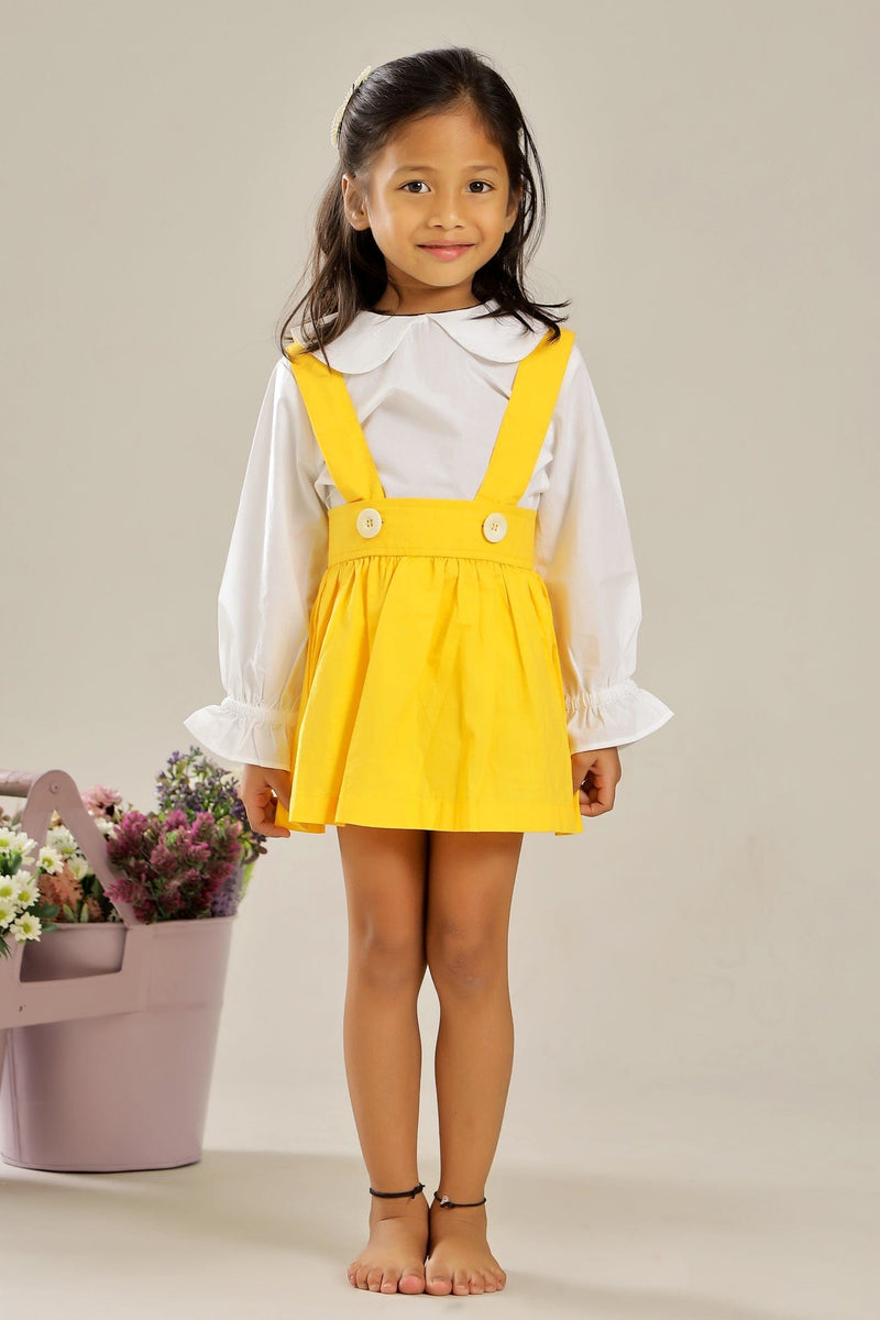 Sunshine Daisy Skirt Dungaree Set