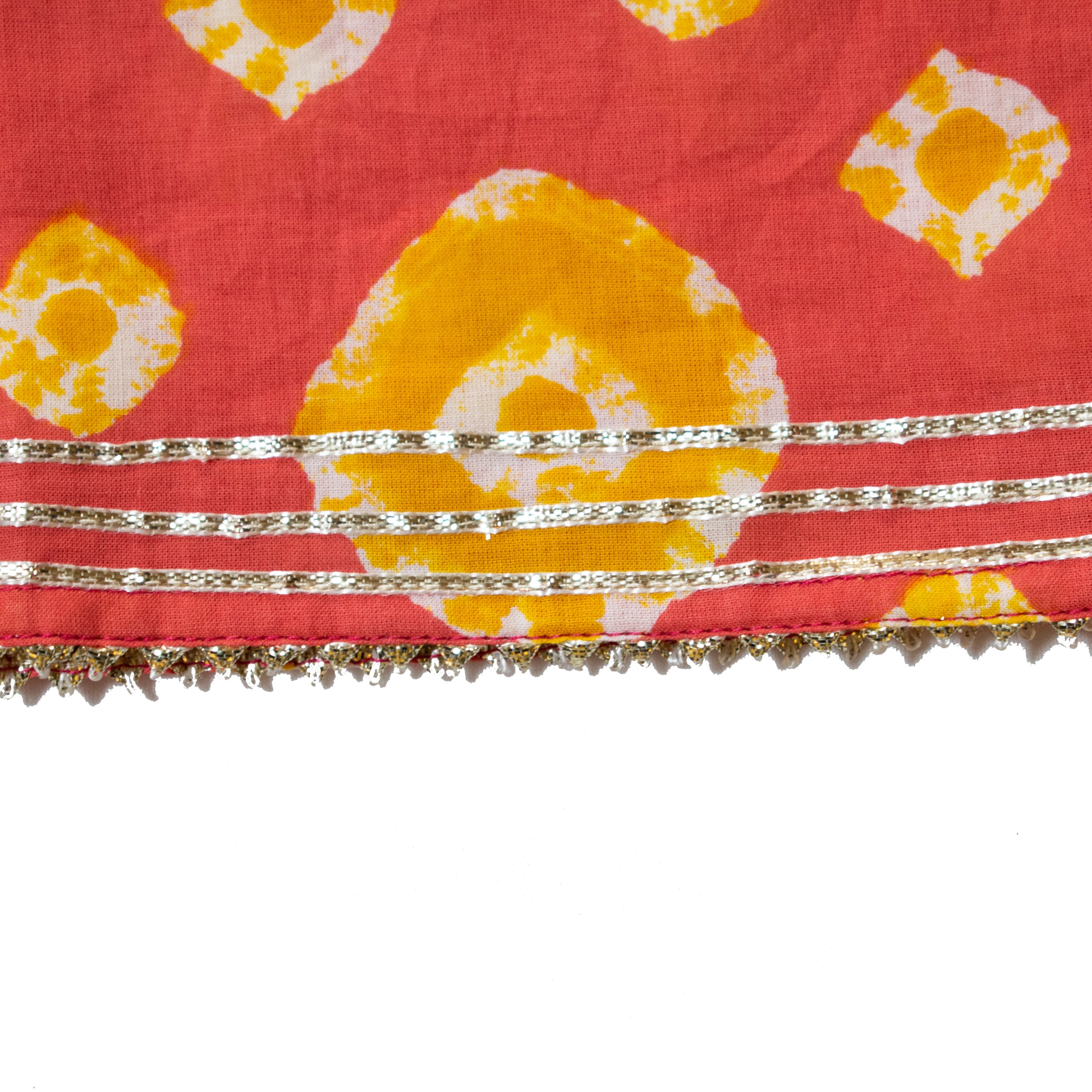 RED BANDHEJ KURTI SHARARA