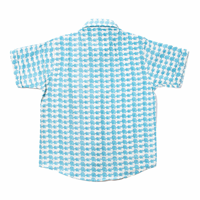 Blue elephant Kids wear half sleeves cotton shirt