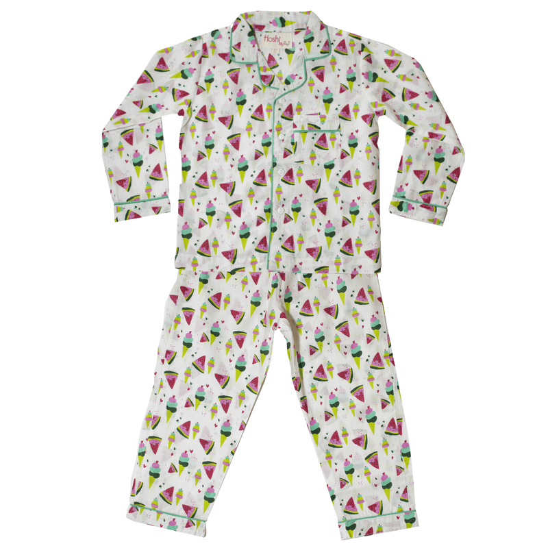 Watermelon ice cream night suit Kids 100%Cotton